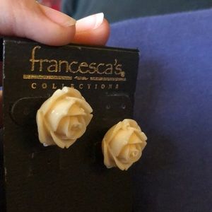 Francesca's Collections Jewelry - Ivory rose earrings by Francesca’s spring style Francesca's Collections Jewelry - Ivory rose earrings by Francesca’s spring style